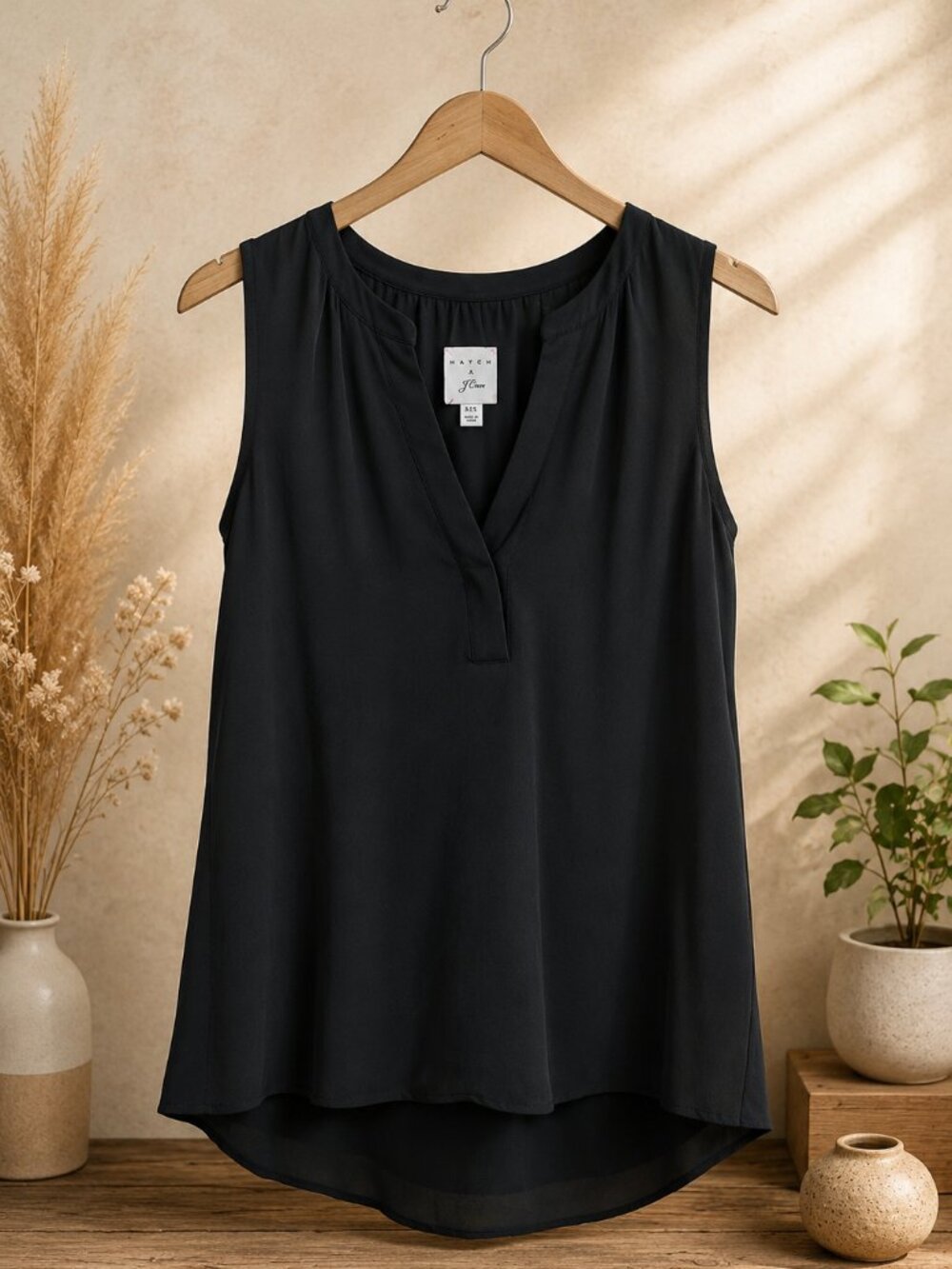 Hatch X J.Crew Maternity Sleeveless Blouse Black Size XS S